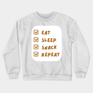 Easily Distracted By Eat Sleep Snack Repeat Crewneck Sweatshirt